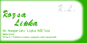 rozsa lipka business card